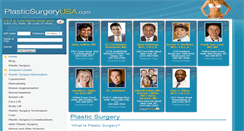 Desktop Screenshot of plasticsurgeryusa.com